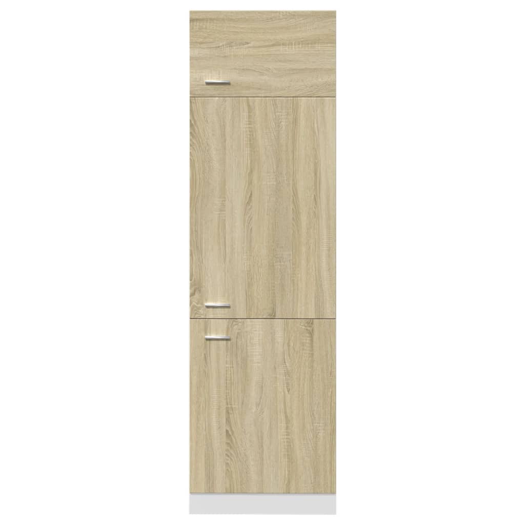 Armoire de réfrigérateur Chêne sonoma 60x57x207 cm Aggloméré