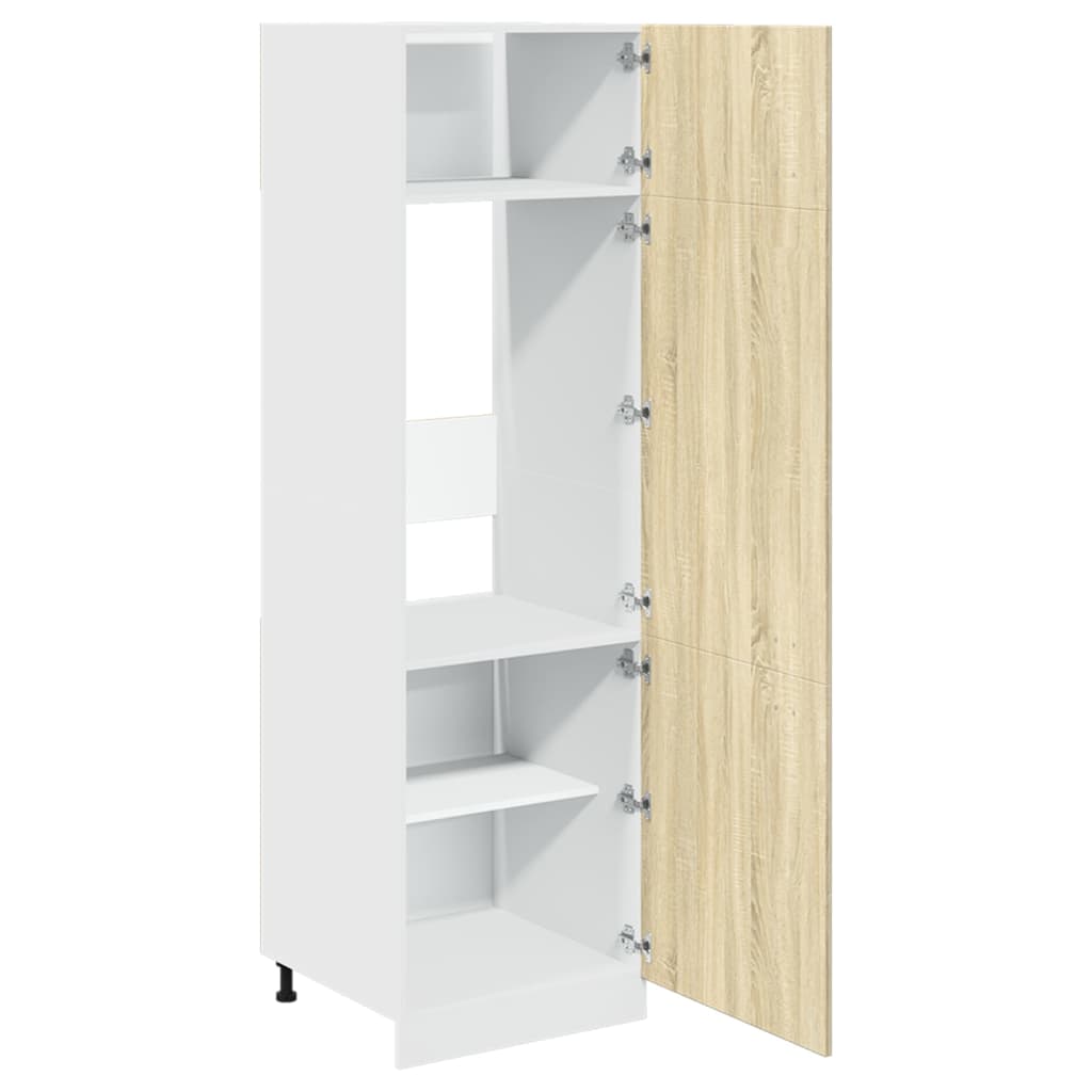 Armoire de réfrigérateur Chêne sonoma 60x57x207 cm Aggloméré