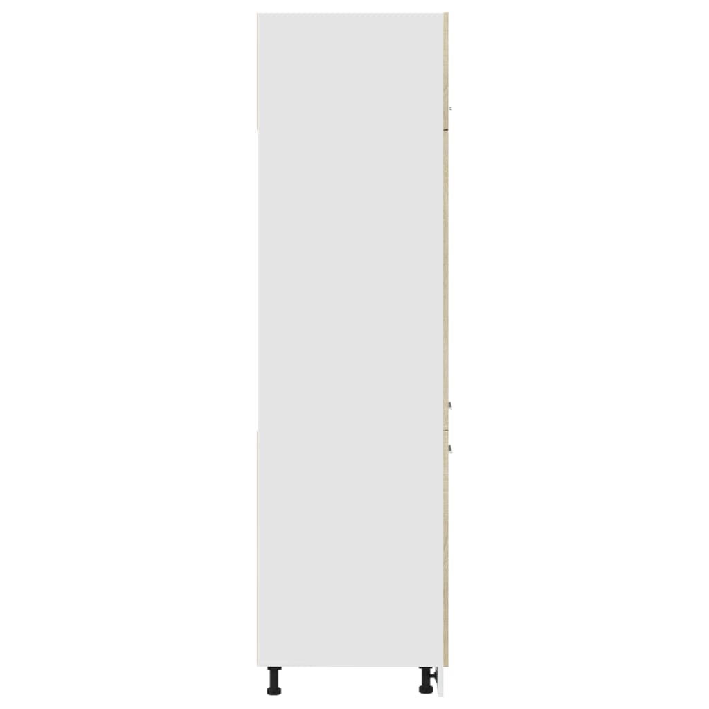 Armoire de réfrigérateur Chêne sonoma 60x57x207 cm Aggloméré