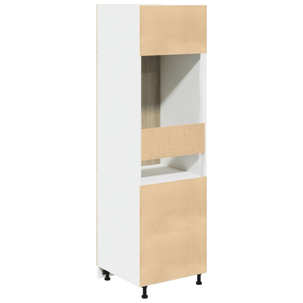 Kühlschrankschrank Sonoma-Eiche 60x57x207 cm Spanplatte