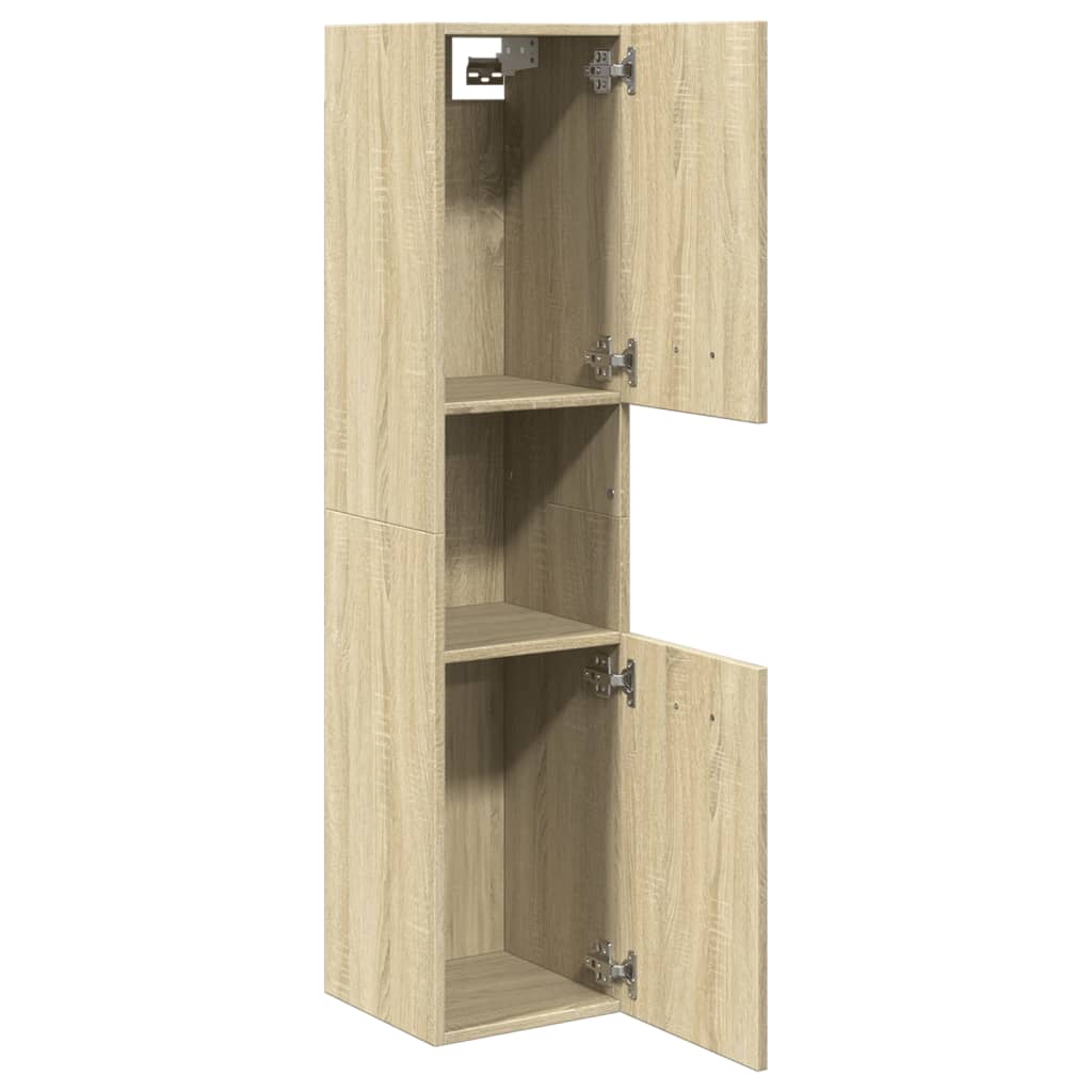 Armoire de salle de bain Chêne sonoma 30x30x130 cm Aggloméré