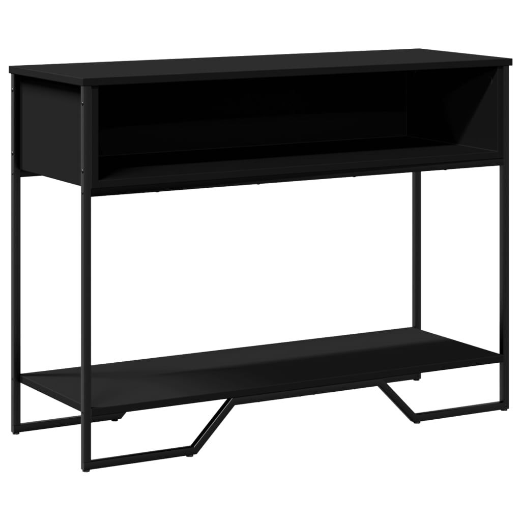 Table console noir 100x35x74,5 cm bois d'ingénierie