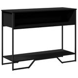 Table console noir 100x35x74,5 cm bois d'ingénierie