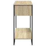 Table console chêne sonoma 100x35x74,5 cm bois d'ingénierie