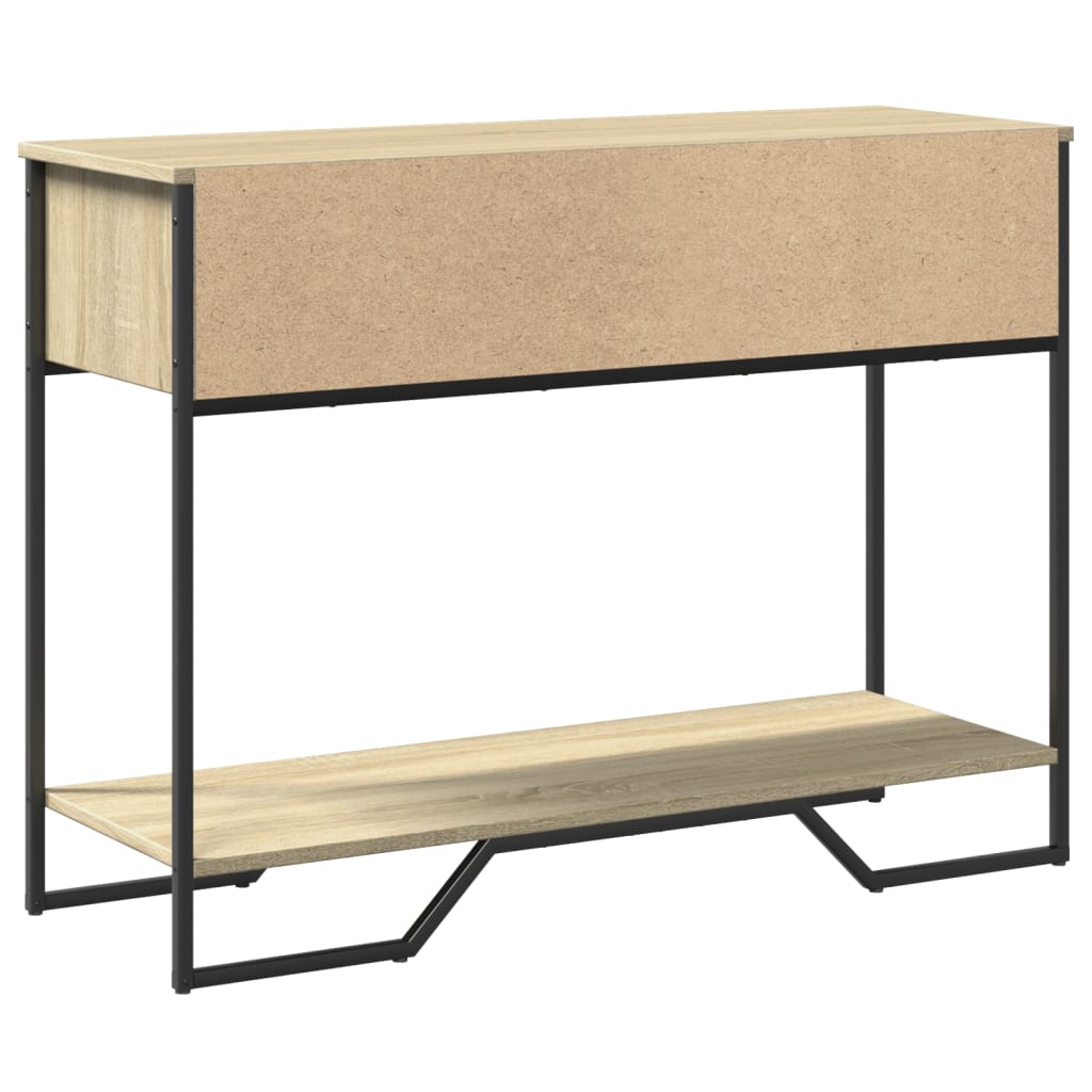 Table console chêne sonoma 100x35x74,5 cm bois d'ingénierie