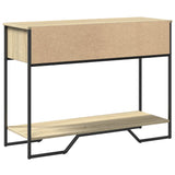 Table console chêne sonoma 100x35x74,5 cm bois d'ingénierie