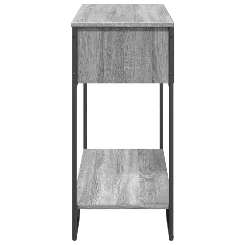 Table console sonoma gris 100x35x74,5 cm bois d'ingénierie