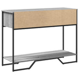 Table console sonoma gris 100x35x74,5 cm bois d'ingénierie