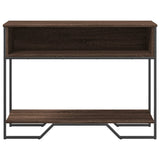 Table console chêne marron 100x35x74,5 cm bois d'ingénierie