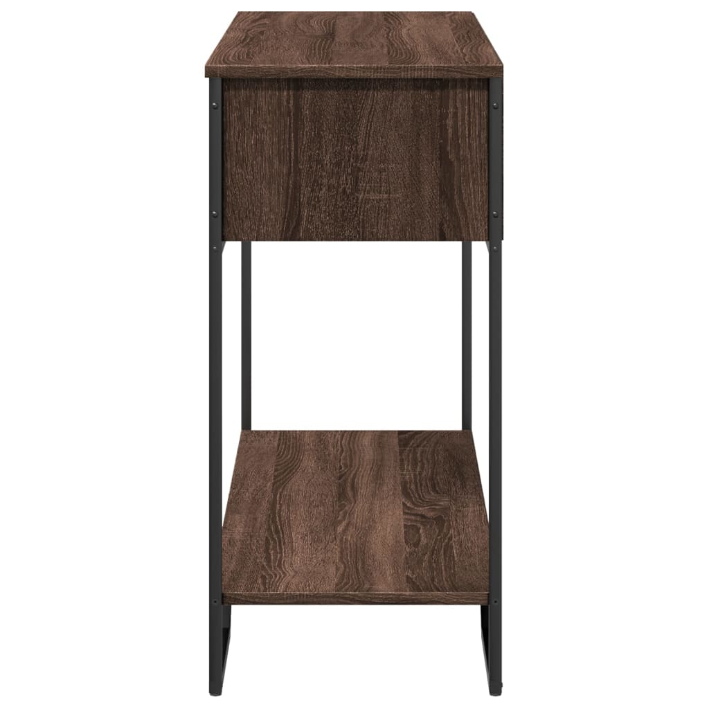 Table console chêne marron 100x35x74,5 cm bois d'ingénierie