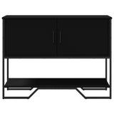 Table console noir 100x35x74,5 cm bois d'ingénierie