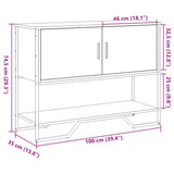 Table console chêne sonoma 100x35x74,5 cm bois d'ingénierie