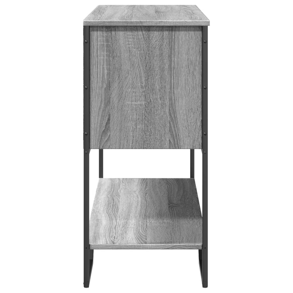 Table console sonoma gris 100x35x74,5 cm bois d'ingénierie