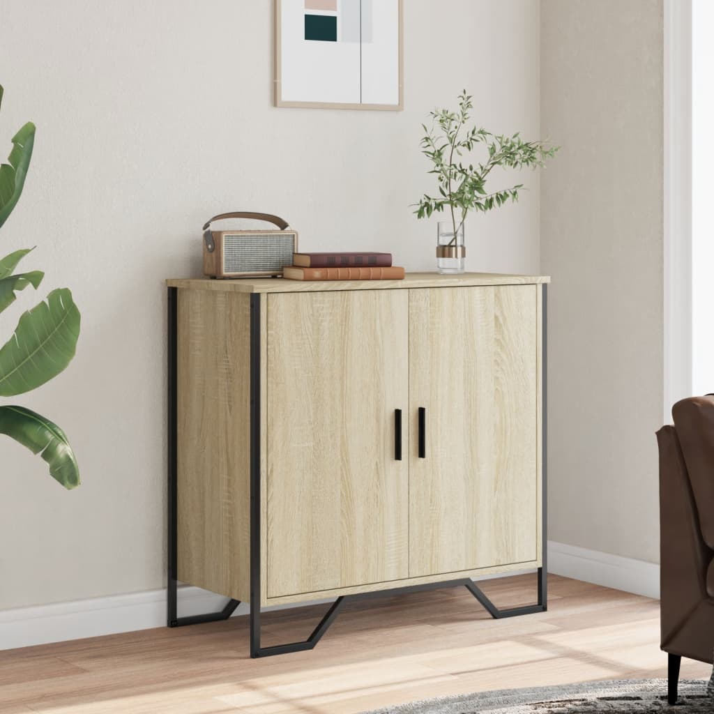 Sonoma oak sideboard 78x35.5x74.5 cm engineered wood