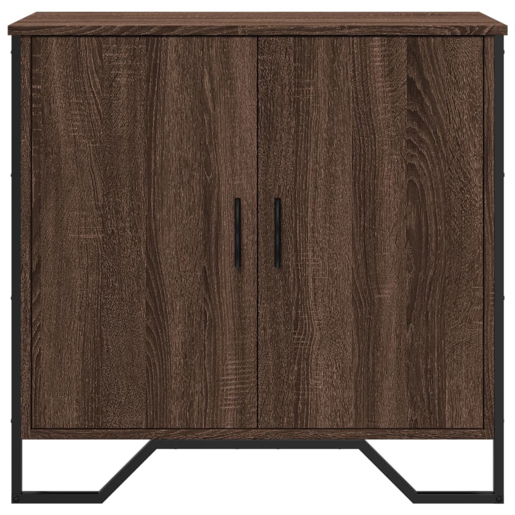 Brown oak sideboard 78x35.5x74.5 cm engineered wood