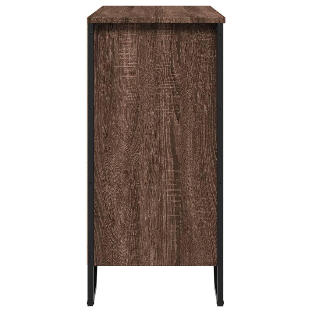 Brown oak sideboard 78x35.5x74.5 cm engineered wood