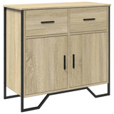 Buffet chêne sonoma 79,5x35,5x74,5 cm bois d'ingénierie