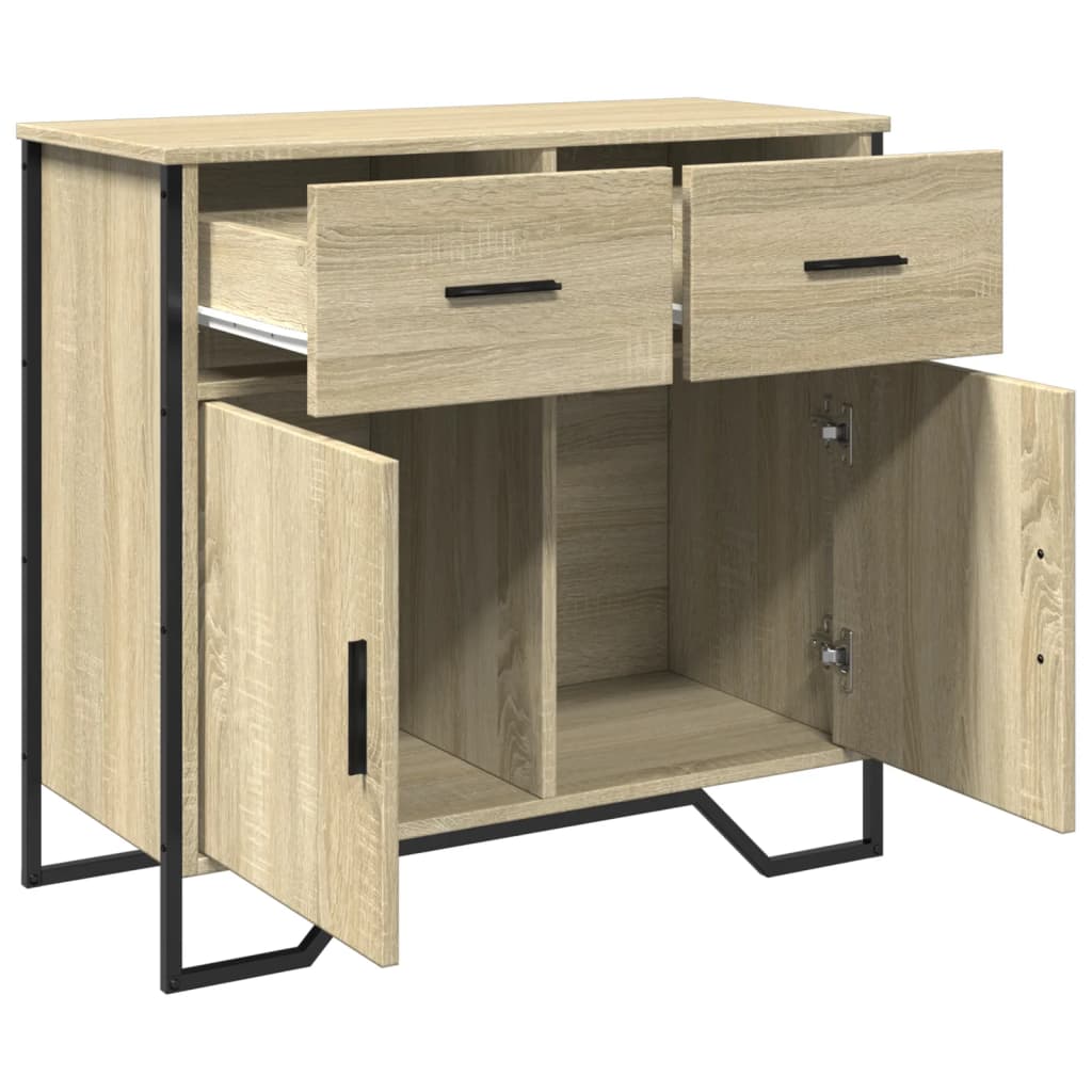 Buffet chêne sonoma 79,5x35,5x74,5 cm bois d'ingénierie