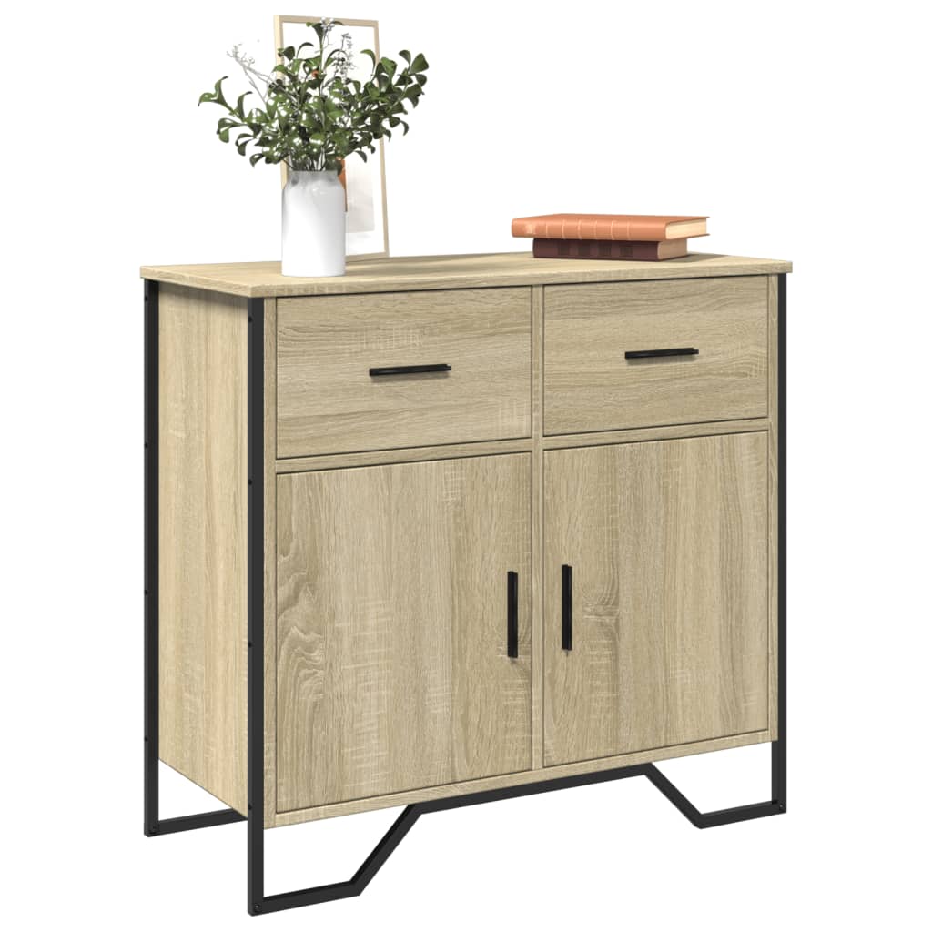 Buffet chêne sonoma 79,5x35,5x74,5 cm bois d'ingénierie