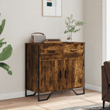 Smoked oak sideboard 79.5x35.5x74.5 cm engineered wood