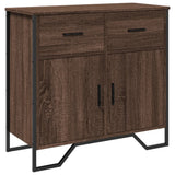 Brown oak sideboard 79.5x35.5x74.5 cm engineered wood