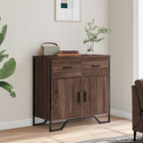 Brown oak sideboard 79.5x35.5x74.5 cm engineered wood