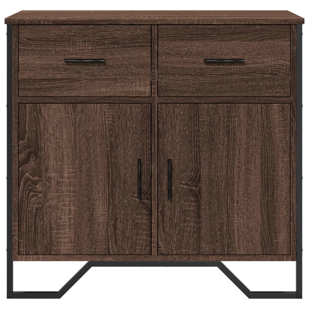 Brown oak sideboard 79.5x35.5x74.5 cm engineered wood