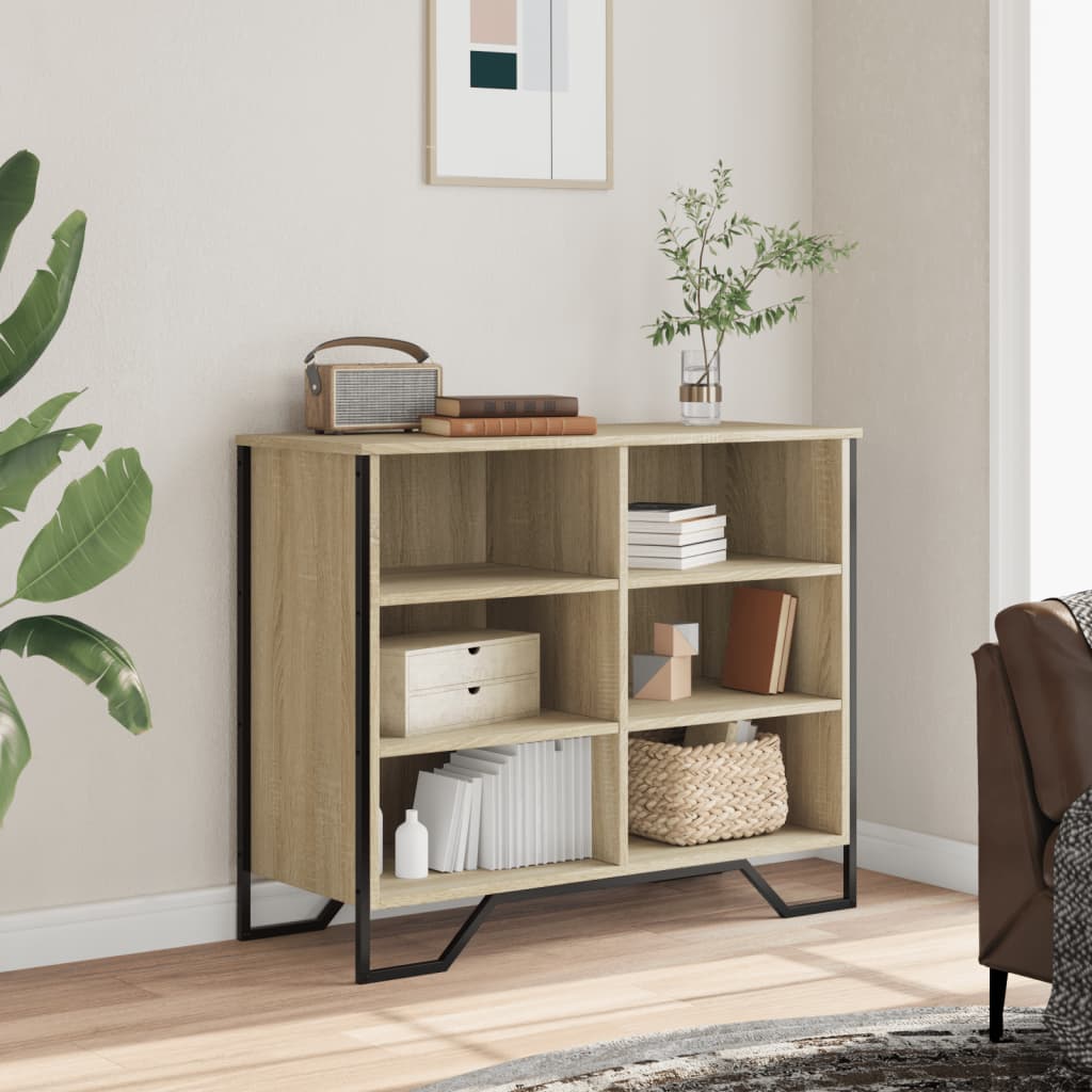 Sonoma oak sideboard 91x35.5x74.5 cm engineered wood