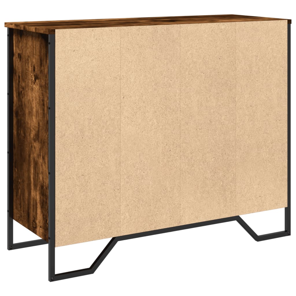 Smoked oak sideboard 91x35.5x74.5 cm engineered wood