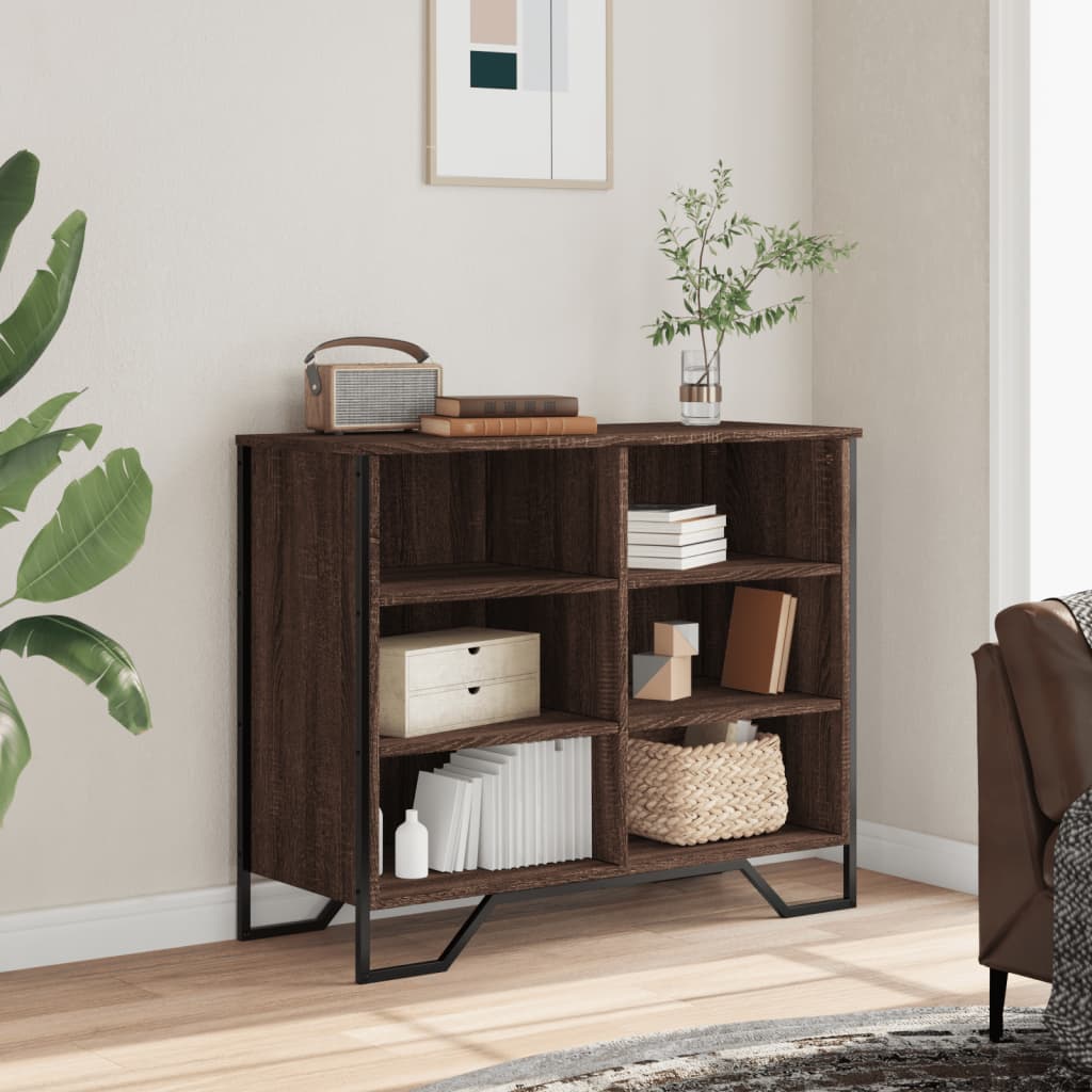 Brown oak sideboard 91x35.5x74.5 cm engineered wood