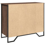 Brown oak sideboard 91x35.5x74.5 cm engineered wood