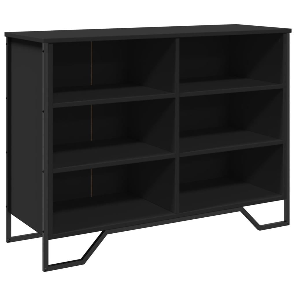 Buffet noir 101x35,5x74,5 cm bois d'ingénierie