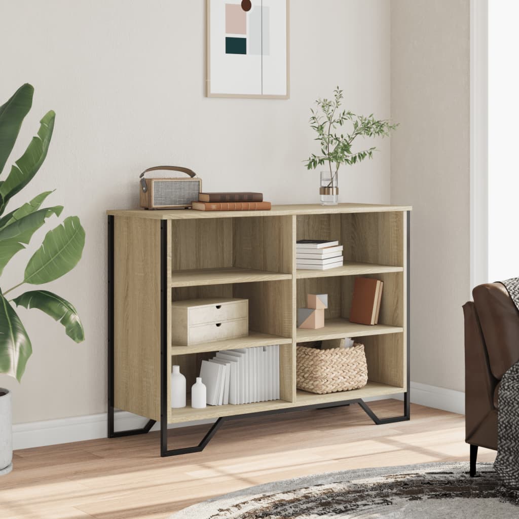 Sonoma oak sideboard 101x35.5x74.5 cm engineered wood