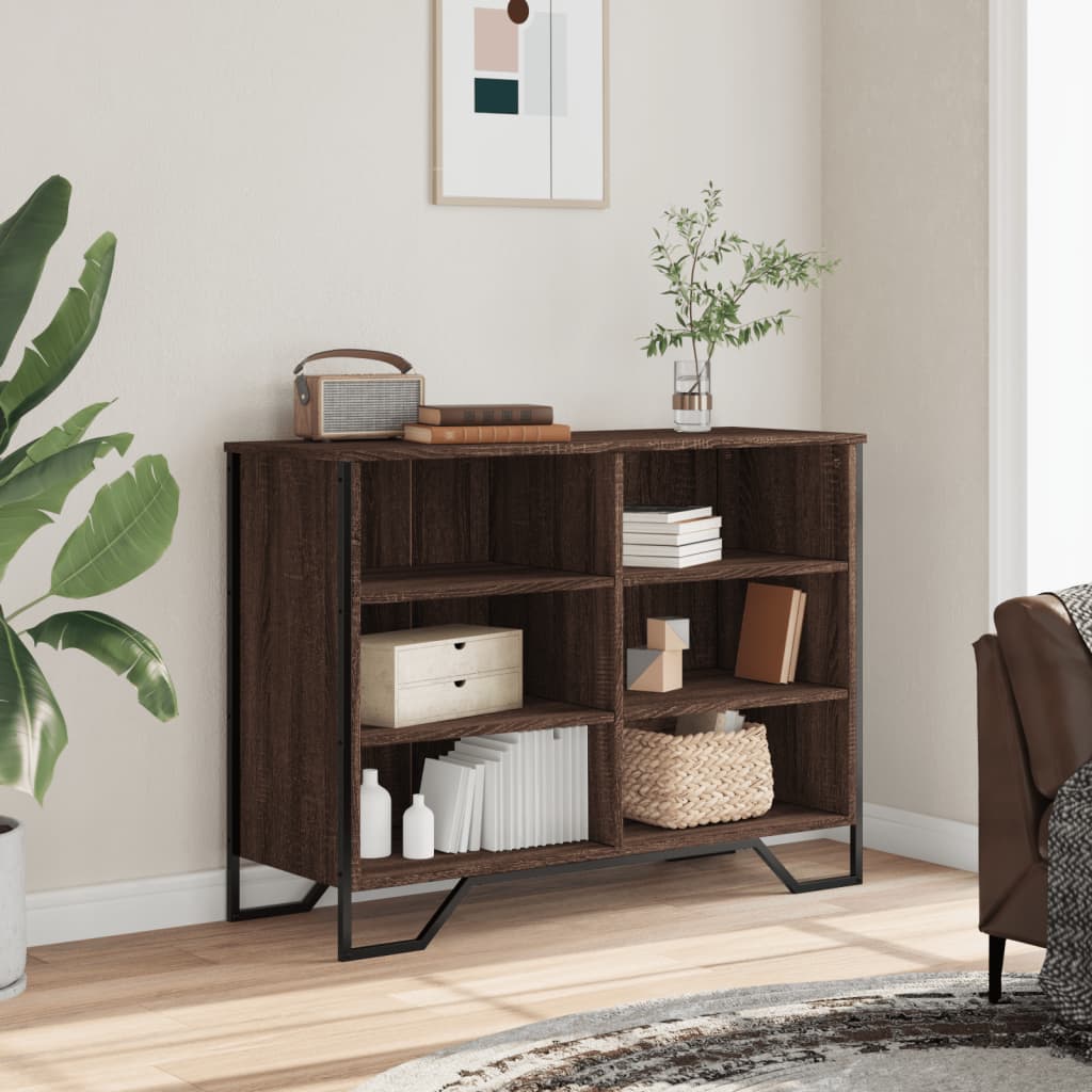 Brown oak sideboard 101x35.5x74.5 cm engineered wood