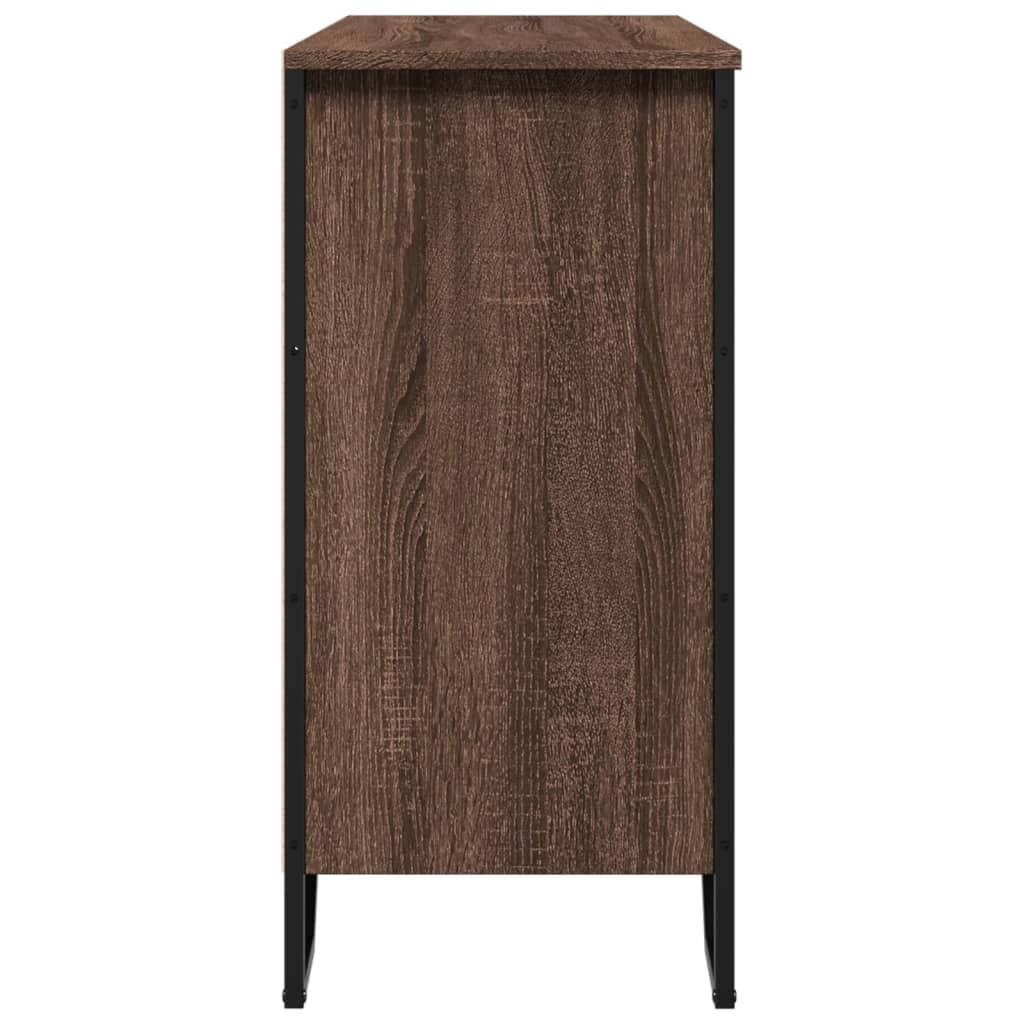 Brown oak sideboard 101x35.5x74.5 cm engineered wood