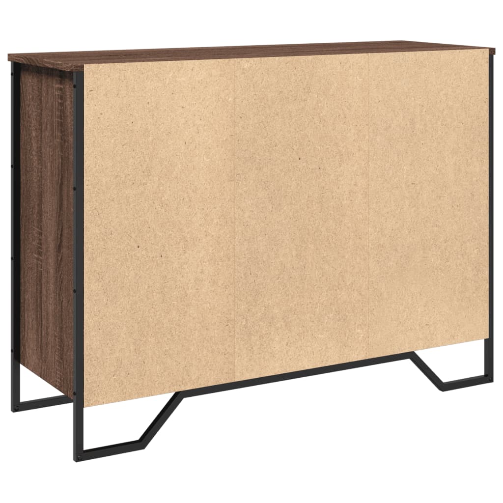 Brown oak sideboard 101x35.5x74.5 cm engineered wood