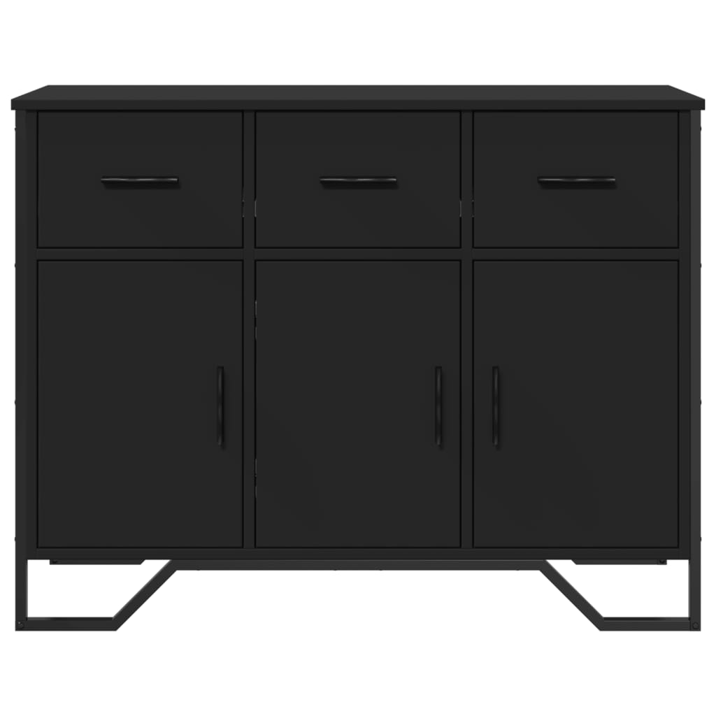 Schwarzes Sideboard 97 x 32,5 x 74,5 cm, Holzwerkstoff