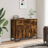 Smoked oak sideboard 97x32.5x74.5 cm engineered wood