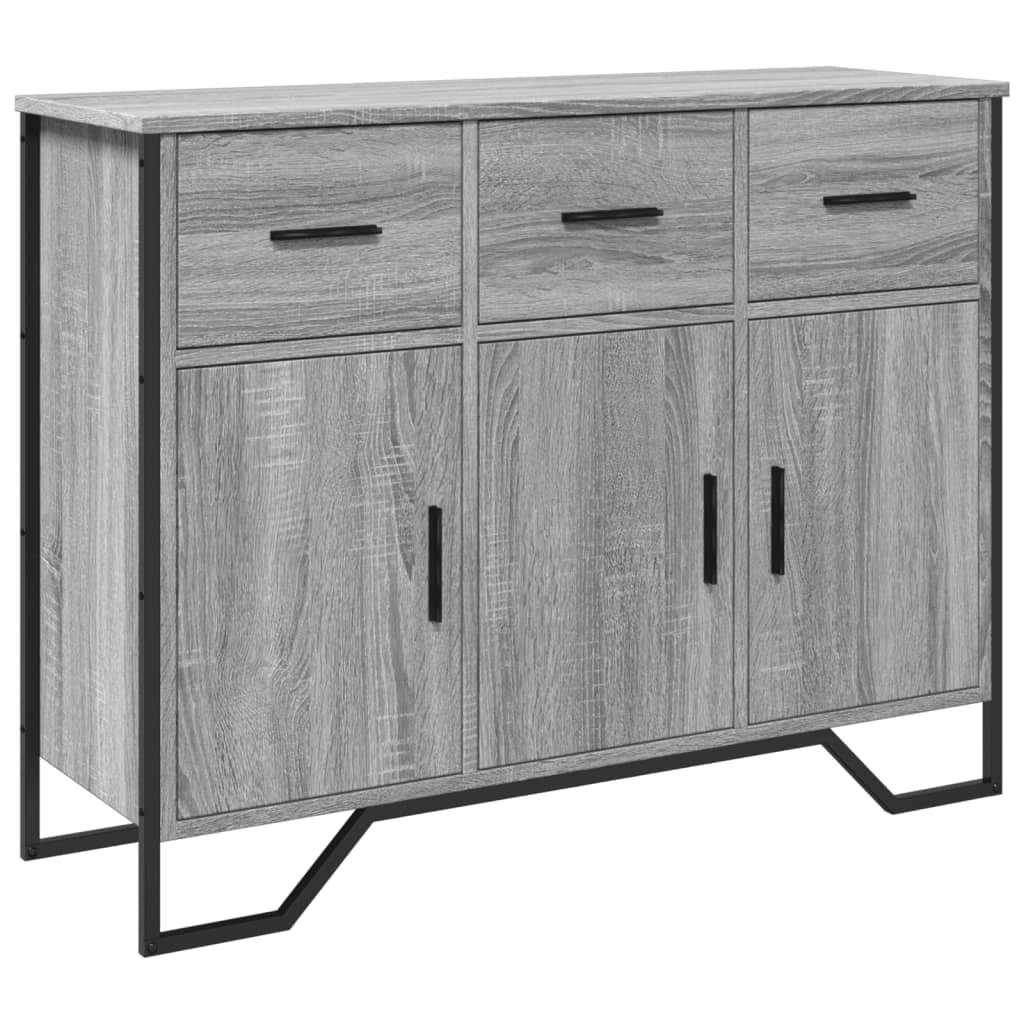 Sonoma gray sideboard 97x32.5x74.5 cm engineered wood