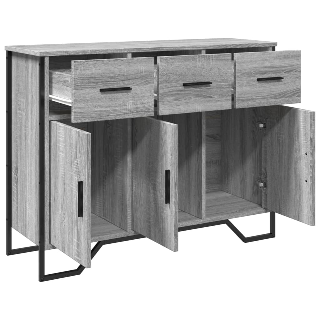 Sonoma gray sideboard 97x32.5x74.5 cm engineered wood