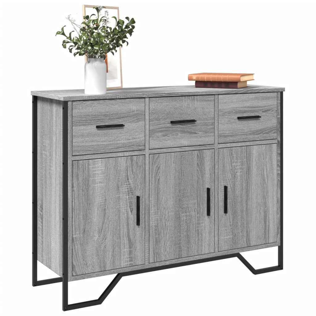 Sonoma gray sideboard 97x32.5x74.5 cm engineered wood