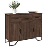 Buffet chêne marron 97x32,5x74,5 cm bois d'ingénierie