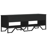 Black TV cabinet 122x34x41 cm engineered wood