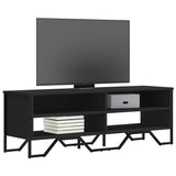 Black TV cabinet 122x34x41 cm engineered wood