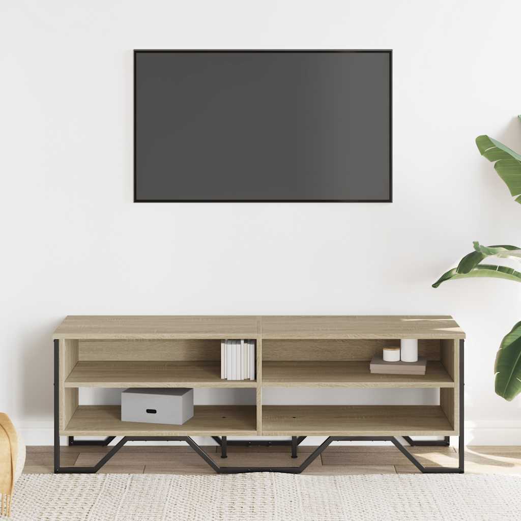 Meuble TV chêne sonoma 122x34x41 cm bois d'ingénierie