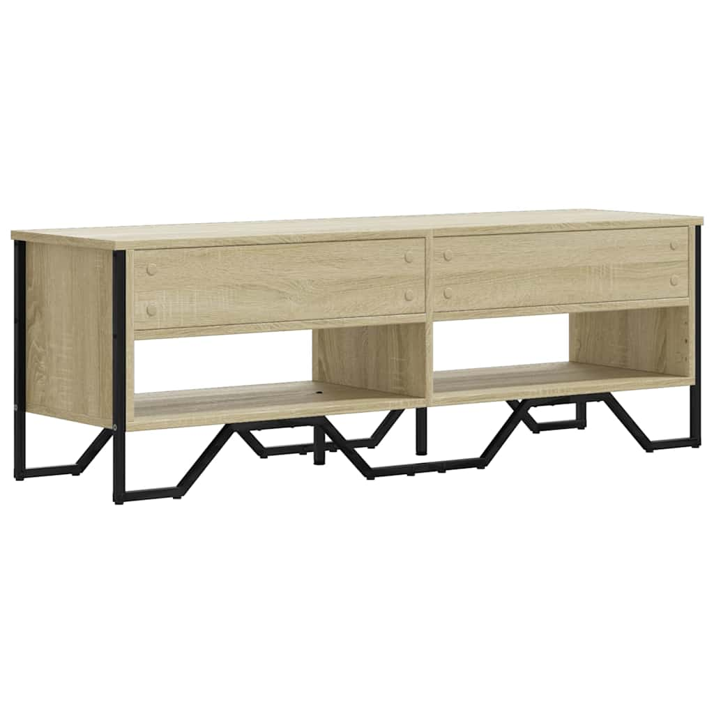 Meuble TV chêne sonoma 122x34x41 cm bois d'ingénierie