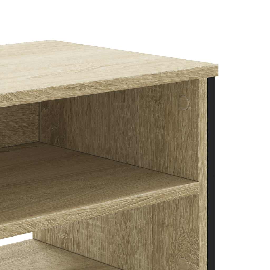 Meuble TV chêne sonoma 122x34x41 cm bois d'ingénierie