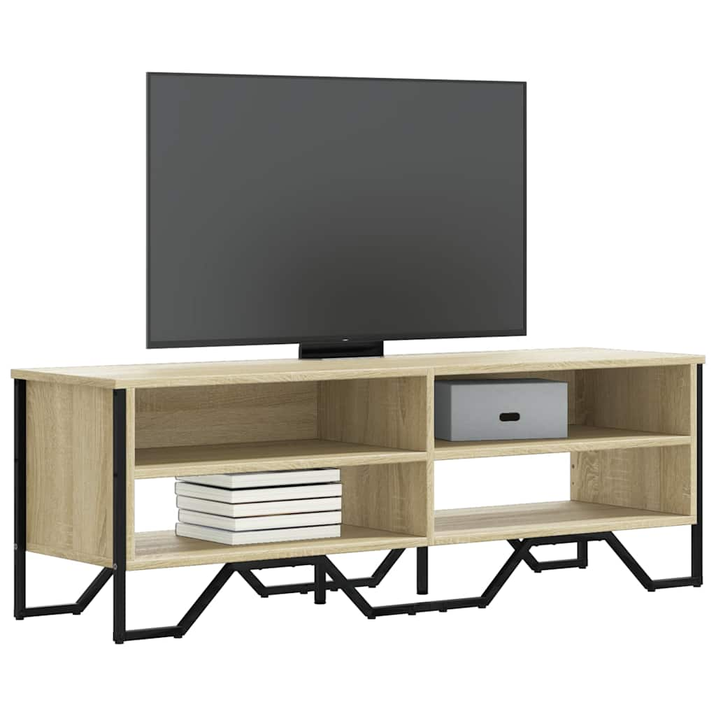 Meuble TV chêne sonoma 122x34x41 cm bois d'ingénierie