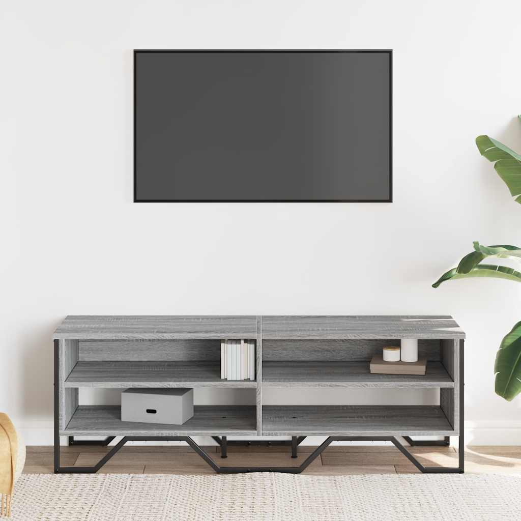 Meuble TV sonoma gris 122x34x41 cm bois d'ingénierie