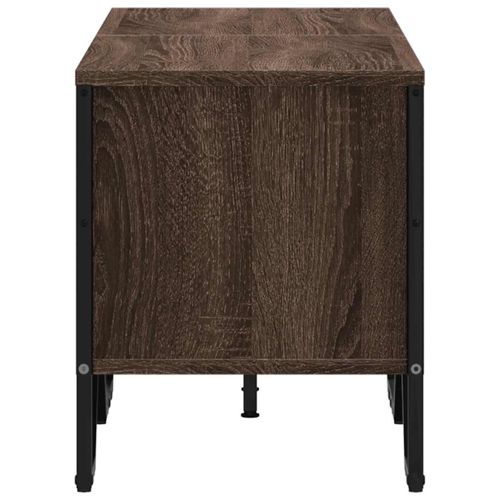 Meuble TV chêne marron 122x34x41 cm bois d'ingénierie